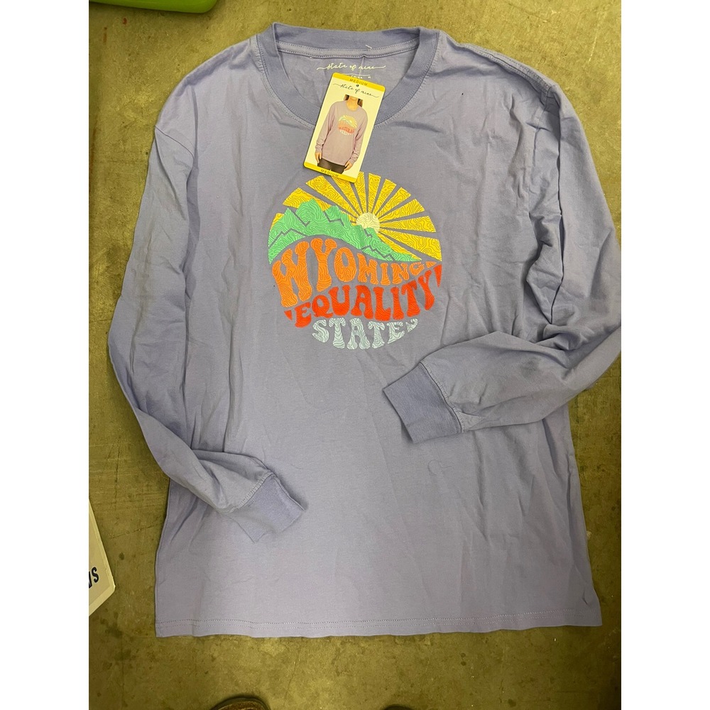 State of Mine Rolling Sun WY Purple Long Sleeve SMALL